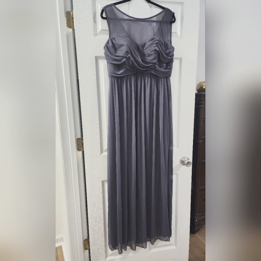 David's Bridal size 16, gray, bride maid's dress